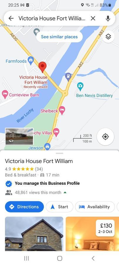 Victoria House Bed And Breakfast 포트 윌리엄 외부 사진